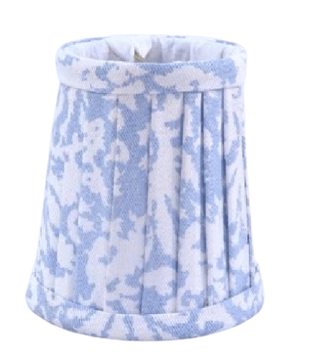 Gorgeous pleated soft blue leaf sconce shade