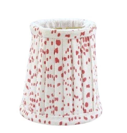 Gorgeous pleated soft red dot sconce shade