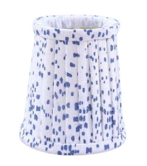 Gorgeous pleated navy dot sconce shade