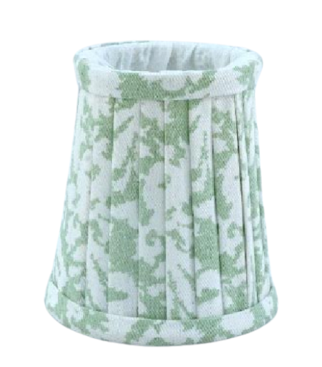 Stunning pleated soft green/white leaf small sconce shade