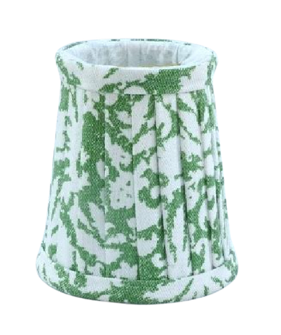 Stunning pleated fresh green/white leaf small sconce shade