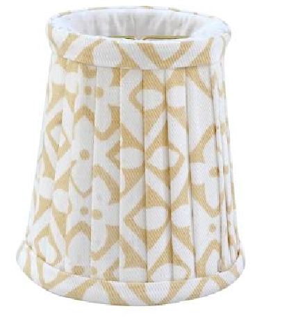 Stunning pleated tan/white floral small sconce shade