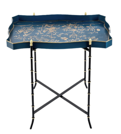 Navy & White RECTANGULAR TRAY TABLE