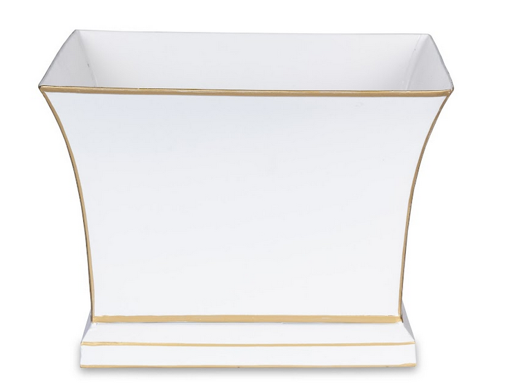 Ivory & Gold Flared Planter