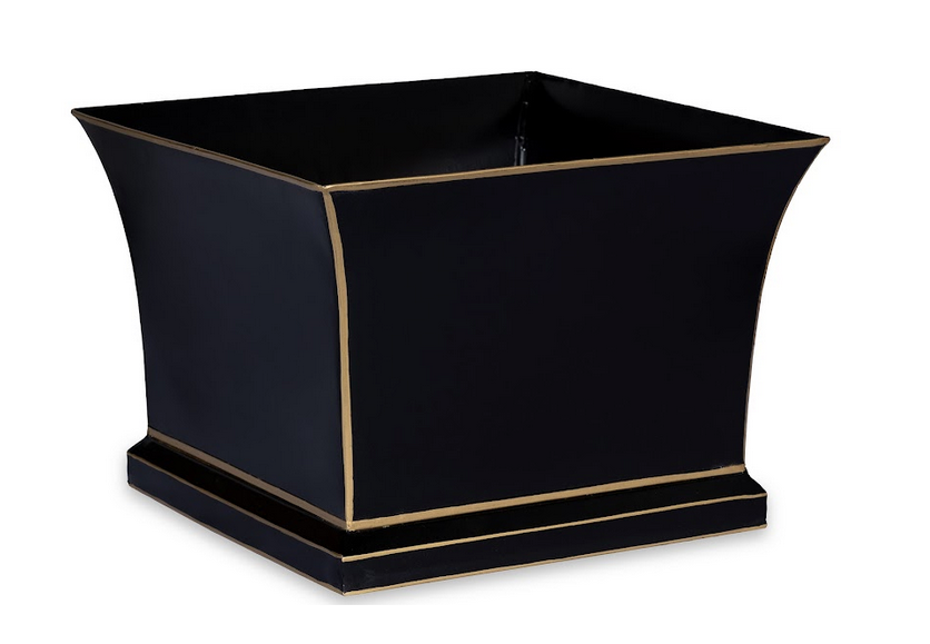 Black & Gold Flared Planter