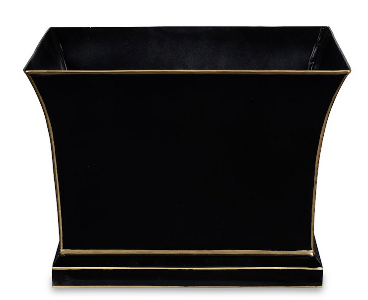 Black & Gold Flared Planter