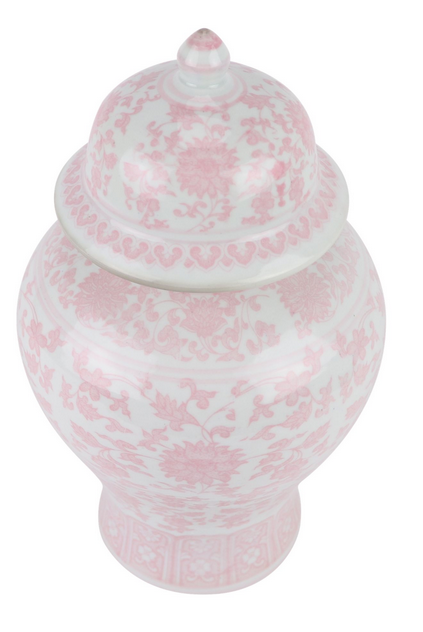 Pink Floral Jar