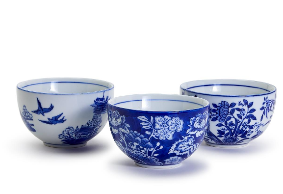 Set of Three Floral Mini Bowls