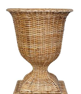 Square Wicker Urn