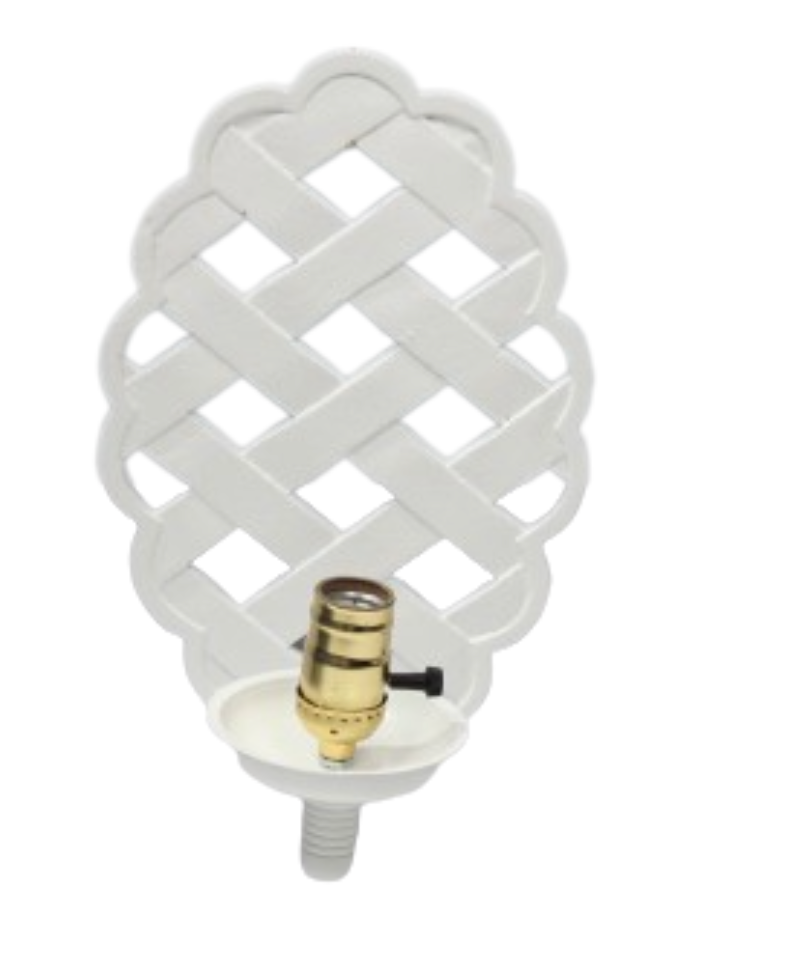 White Lattice Sconce