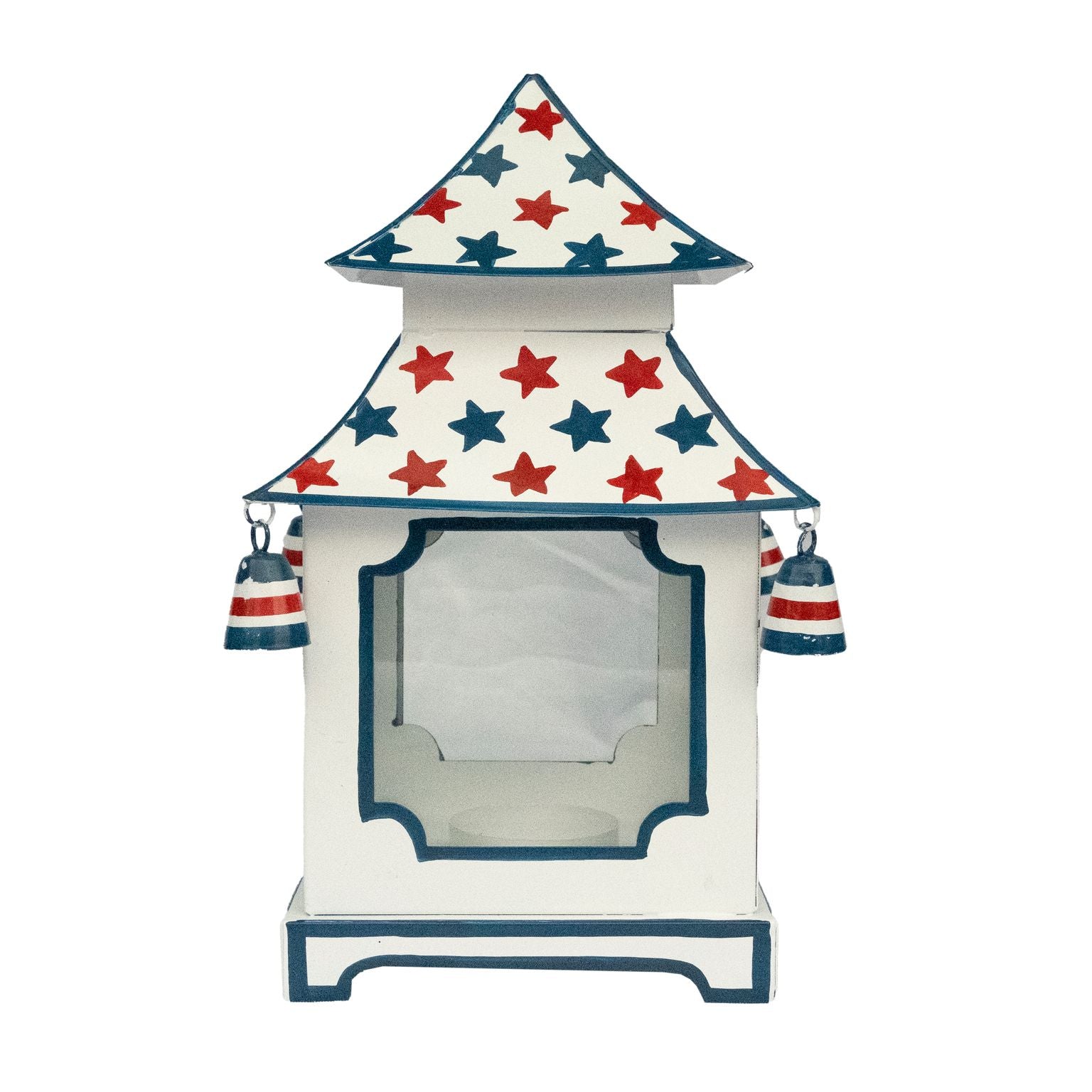 Patriotic Red, White & Blue Pagoda (Navy Trim)