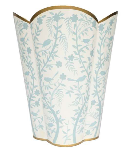 Ivory & Blue Chinoiserie Wastepaper Basket