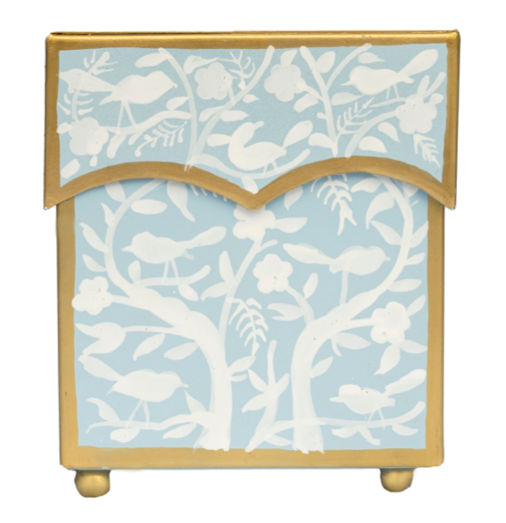 Celestial Blue & White Chinoiserie Tissue Holder