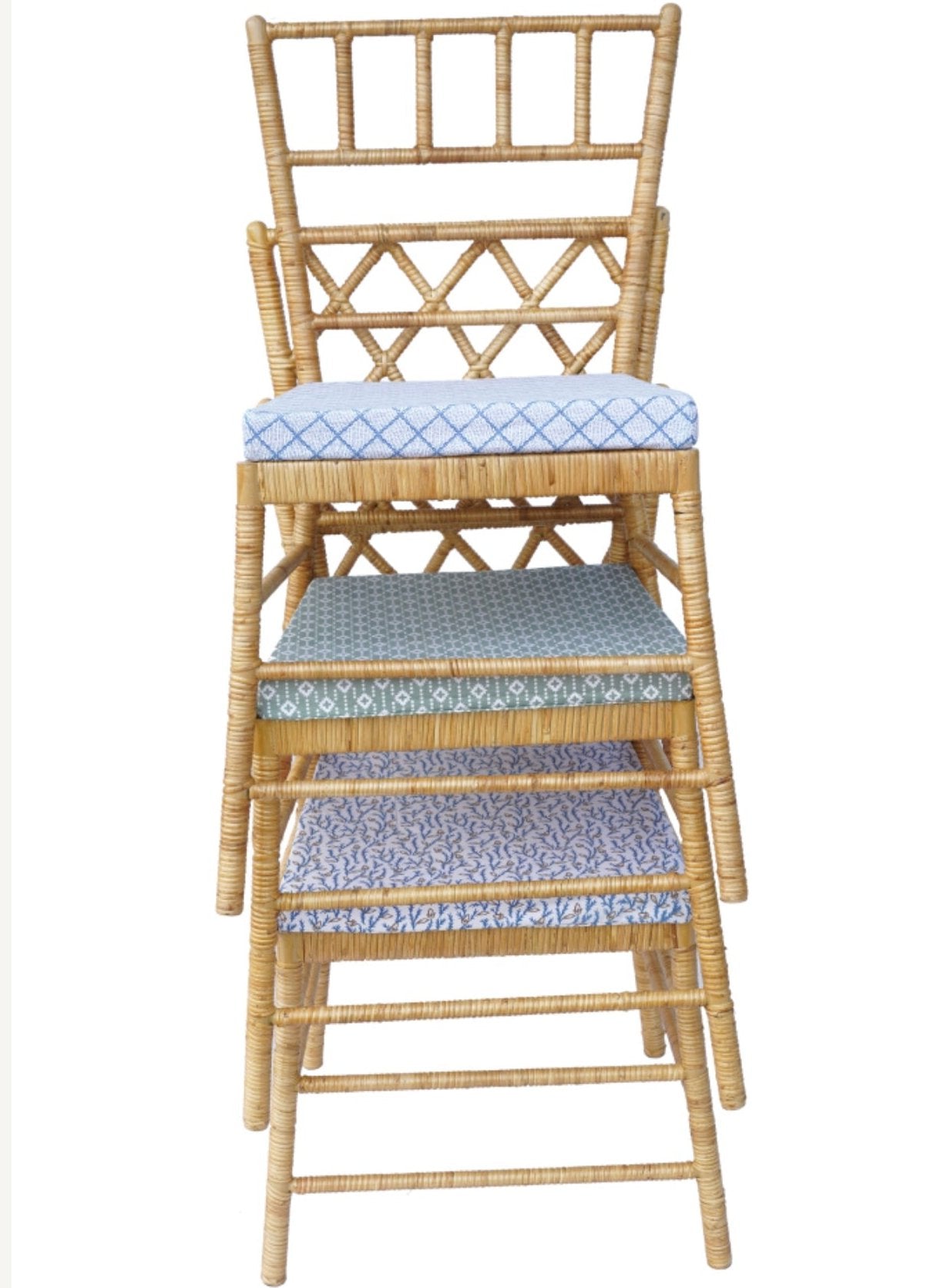 Straight Back Wicker Chair