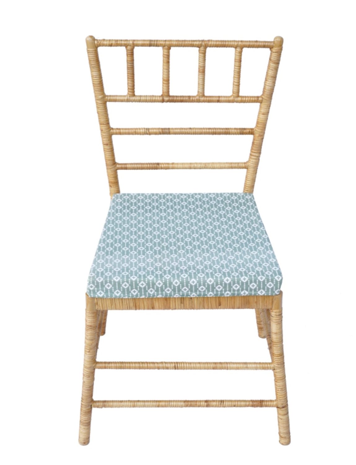 Straight Back Wicker Chair