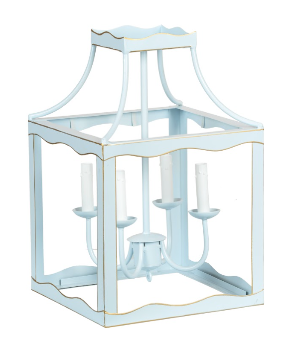 SOFT Blue & GOLD MEDIUM LANTERN