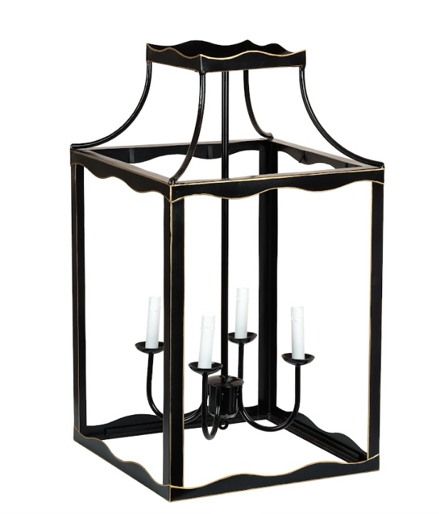 Black & Gold Large Lantern