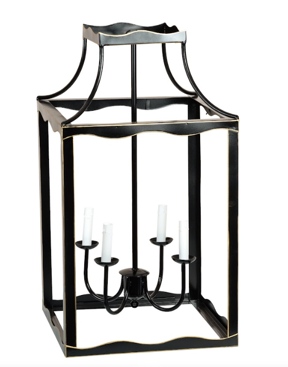 Black & Gold Large Lantern