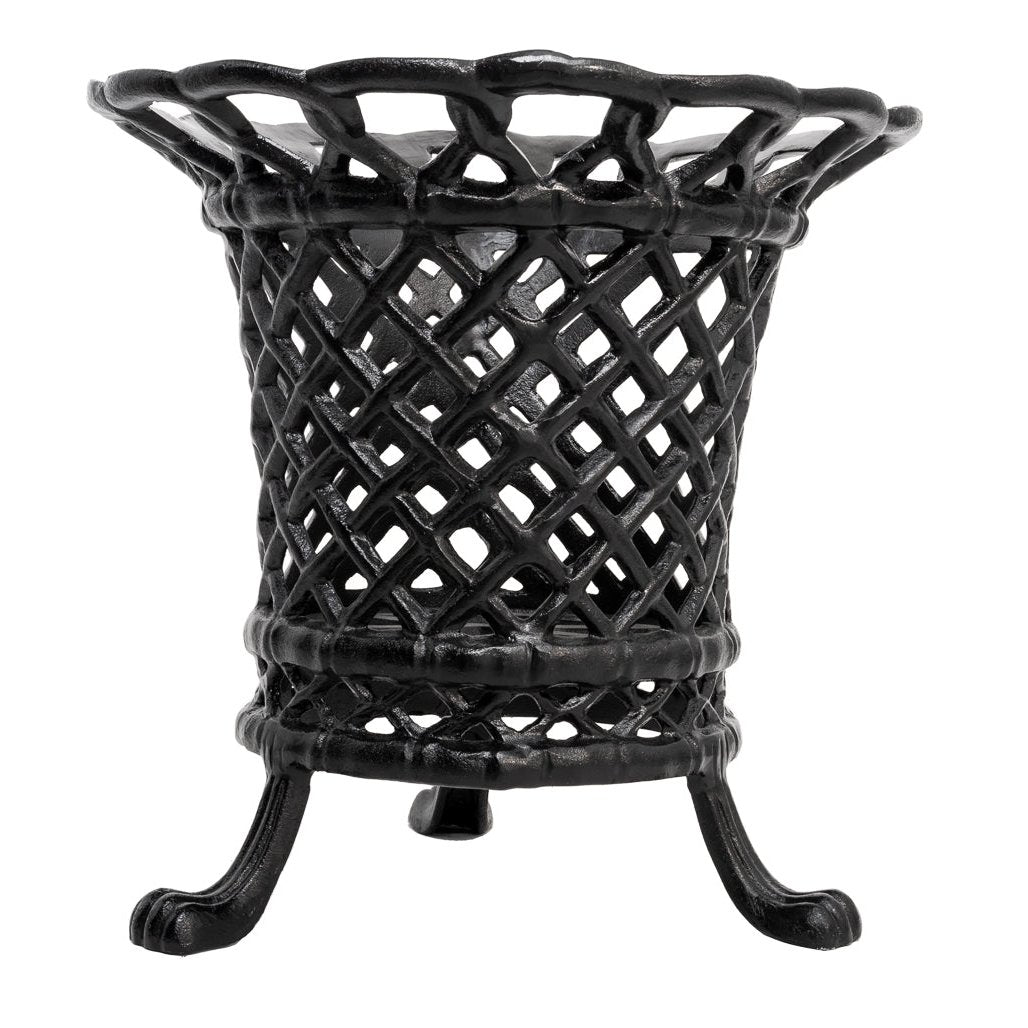 Black Lattice Footed Planter