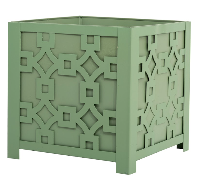 Lawn Green Fretwork Planter