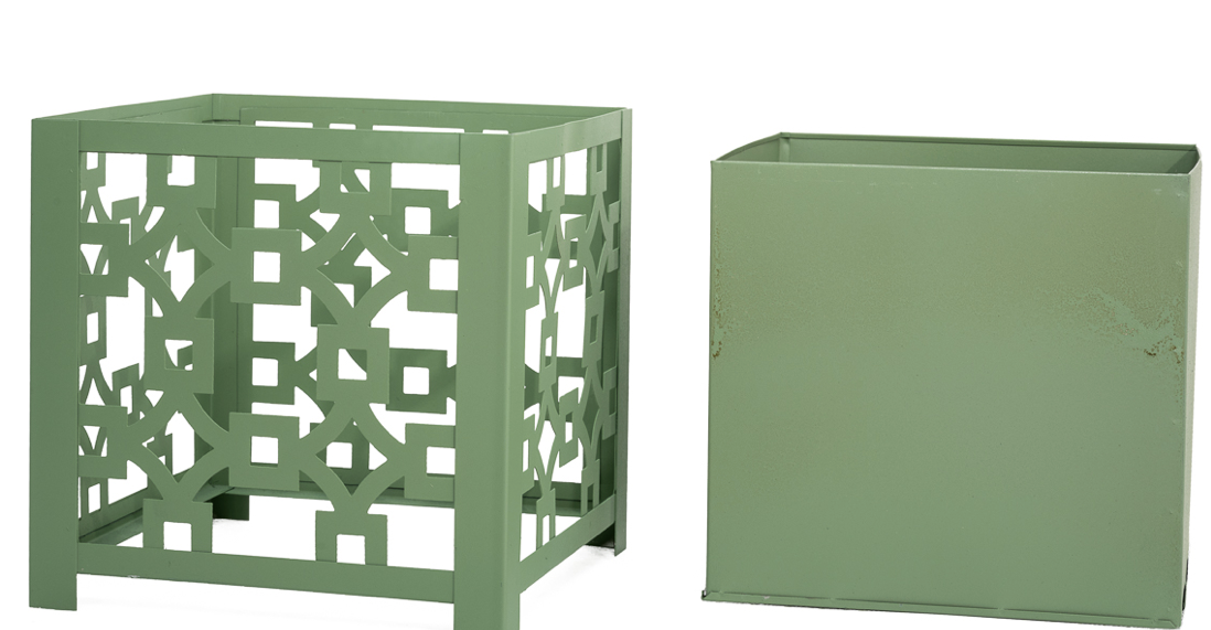 Lawn Green Fretwork Planter