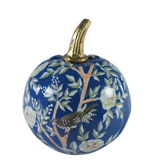 Blue Chinoiserie Pumpkin