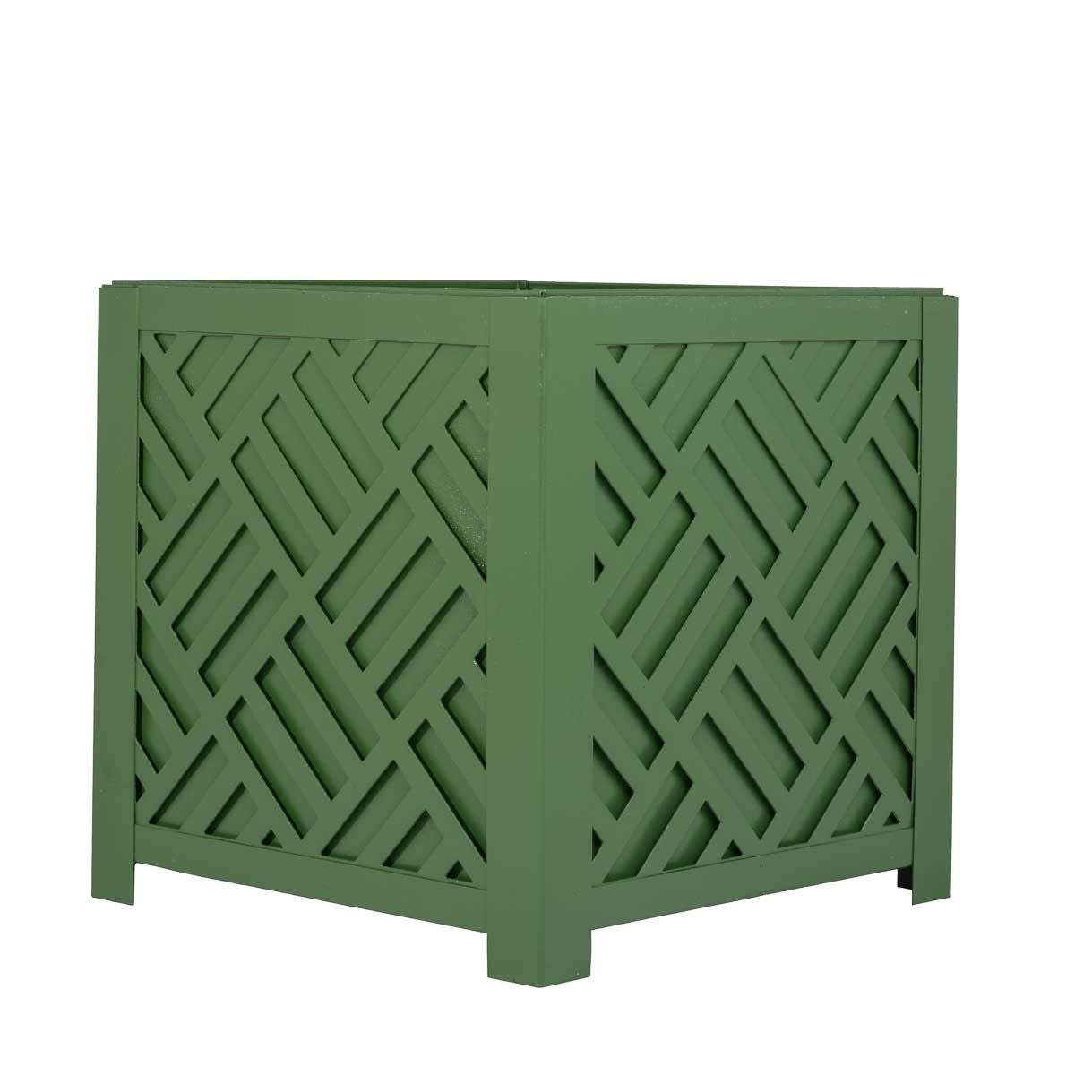 Moss Green Fretwork Planter