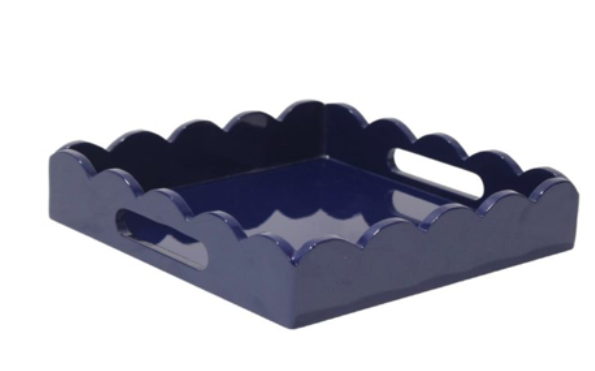 Navy Lacquered Tray