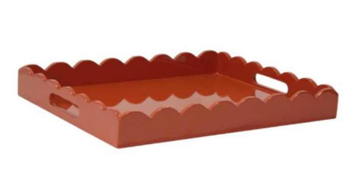 Burnt Orange Lacquered Tray