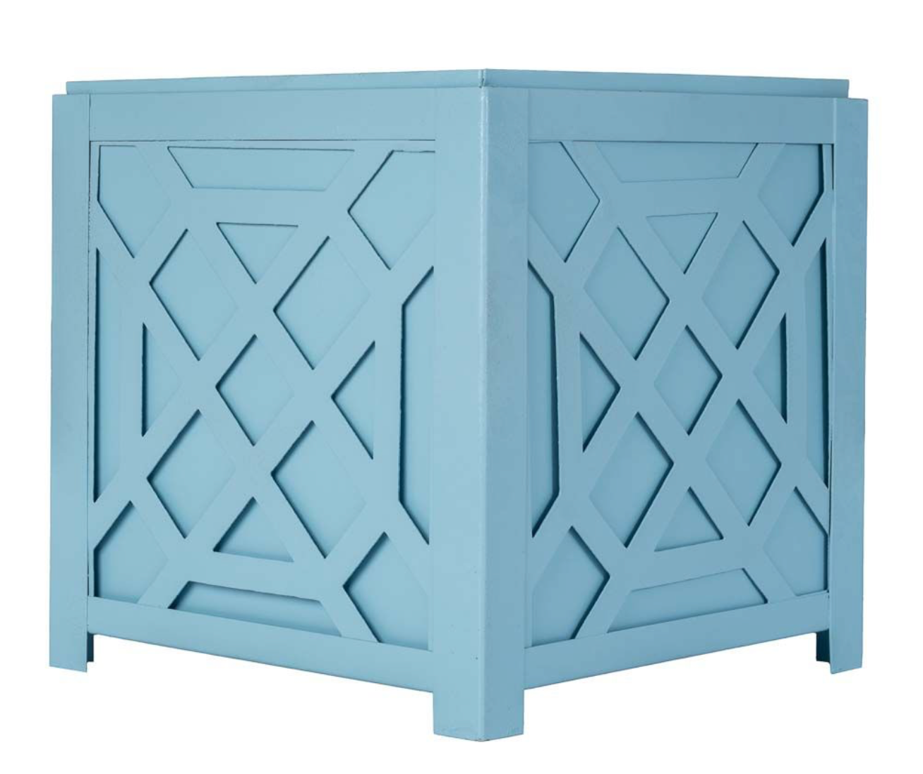 Blue Chippendale Planter