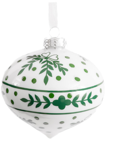 Greenery Dot Green Pointed Ball Ornament