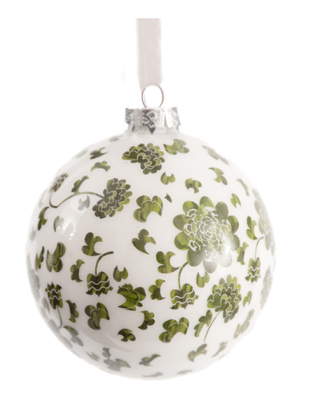 Green Floral 4" Ball