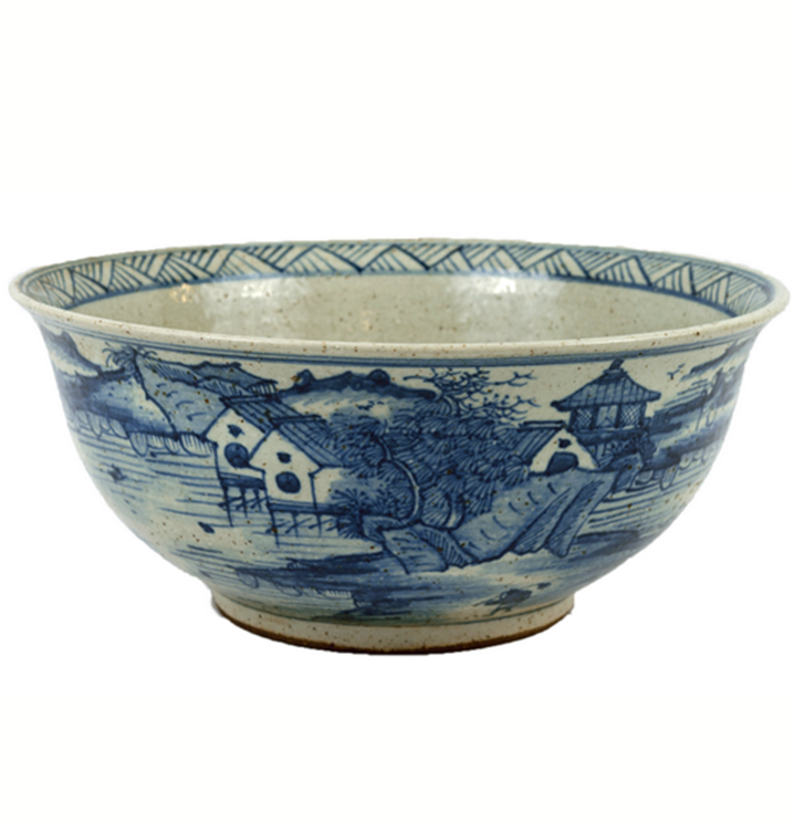 ANTIQUE VILLAGE BOWL