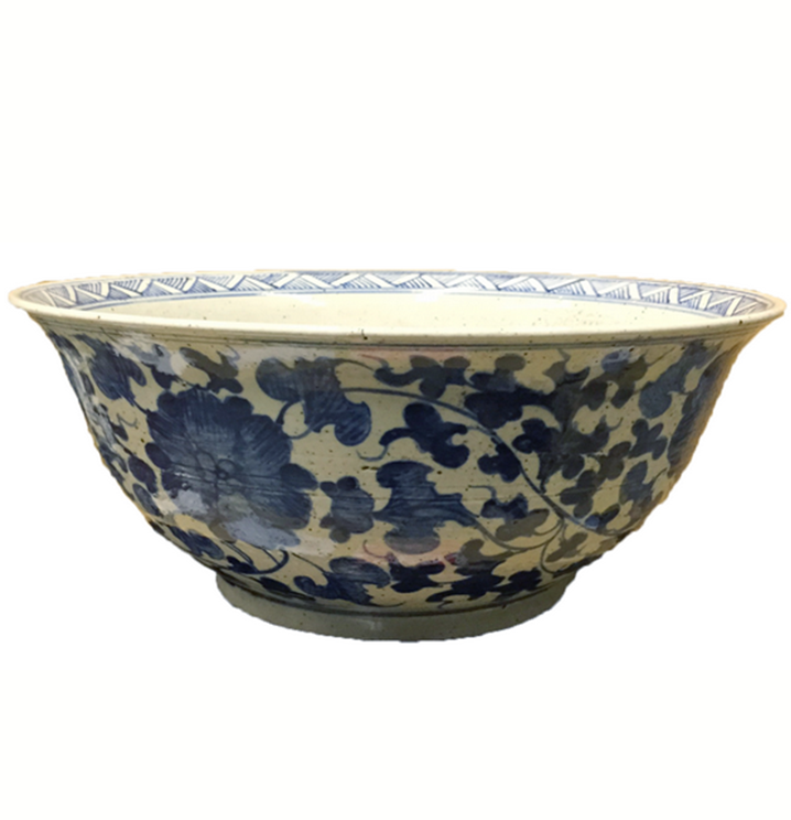 ANTIQUE FLORAL BOWL