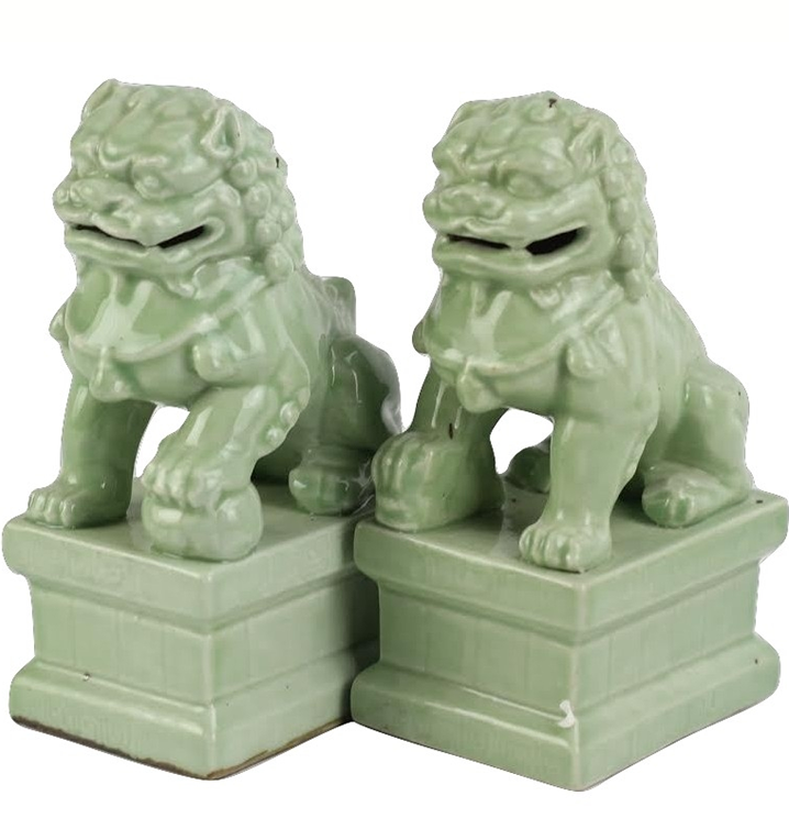 Mini Pale Green Foo Dogs