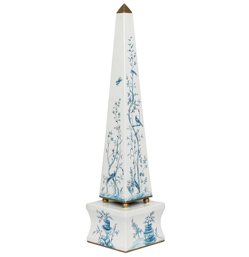 Ivory & Blue Obelisk