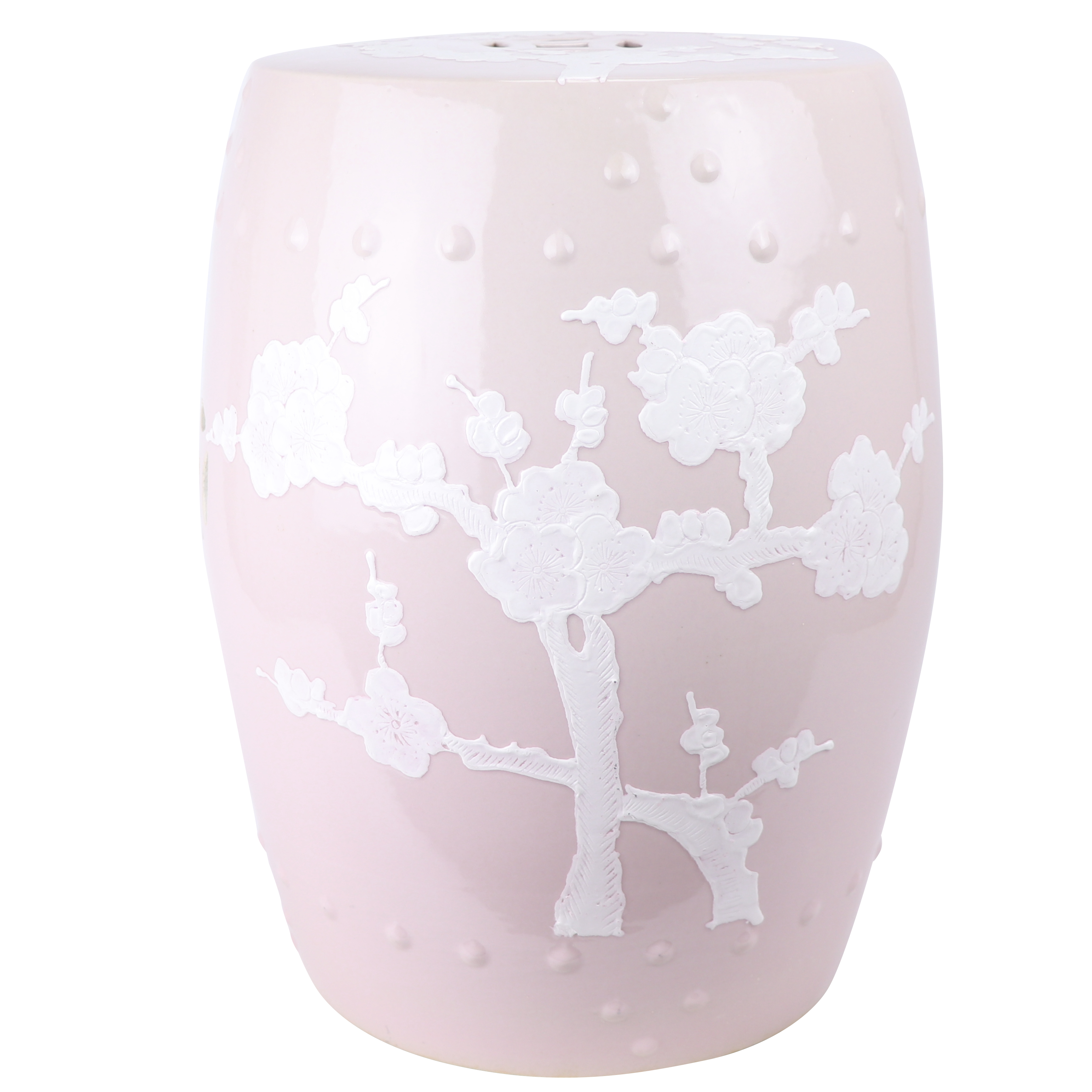 PASTEL PINK CHERRY BLOSSOM GARDEN SEAT