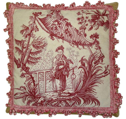 Chinoiserie Woman Red 2 Pillow