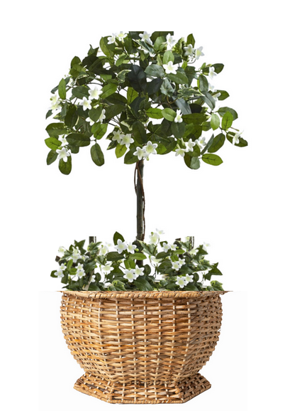 HEXAGON WICKER PLANTER