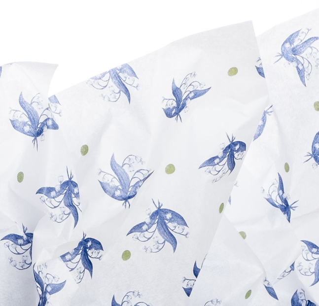 BLUE LILY OF THE VALLEY TISSUE PAPER