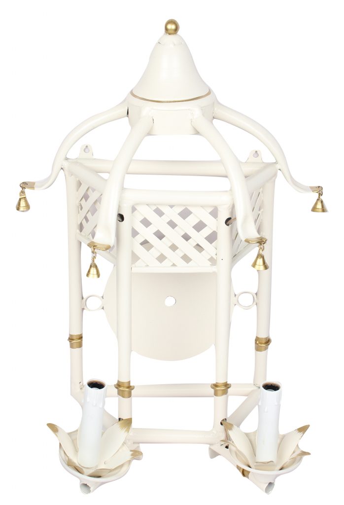 Ivory & Gold Pagoda Sconce