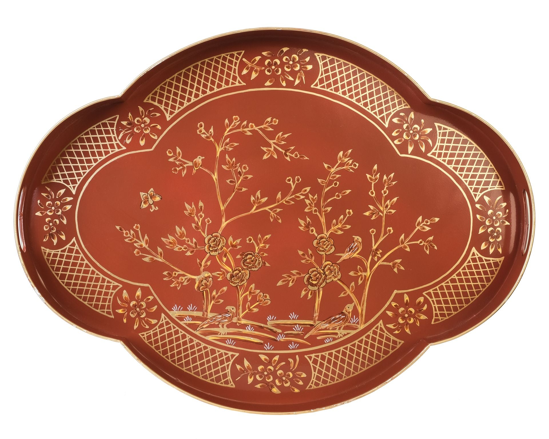 Red Scalloped Tray