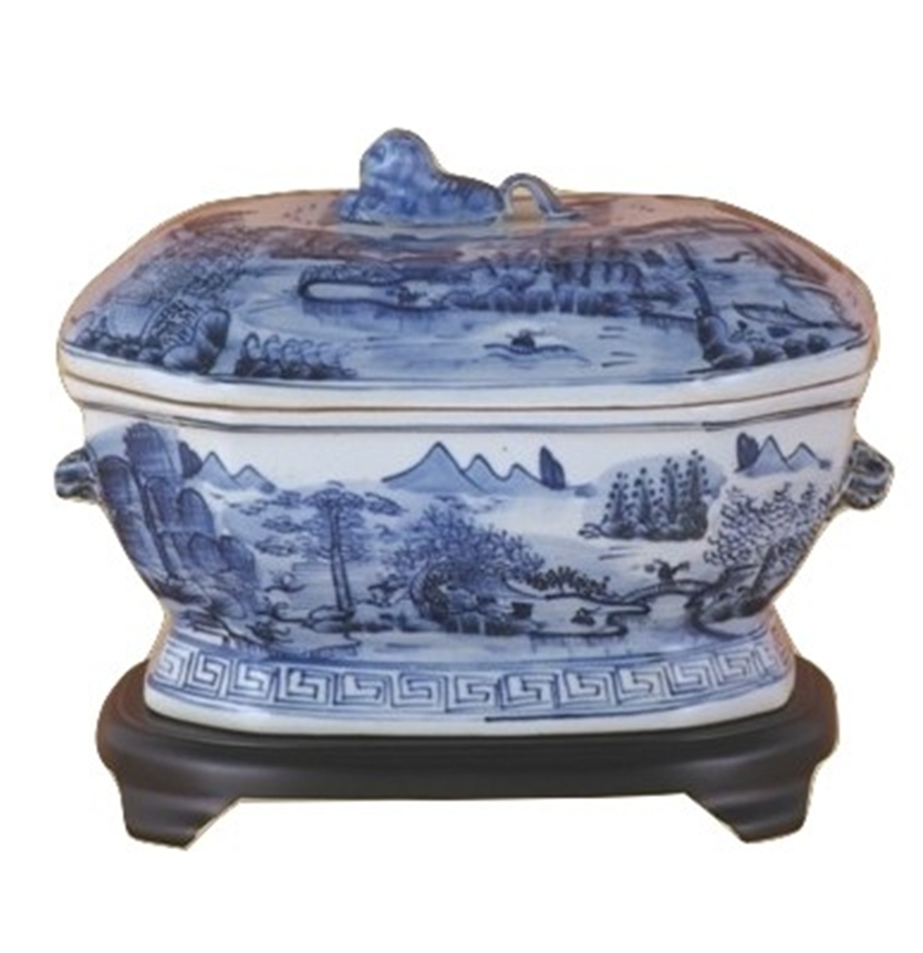 Village Scene Tureen