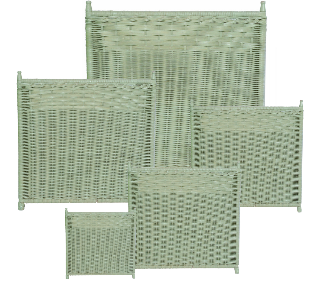 Soft Green Square Wicker Box Planter