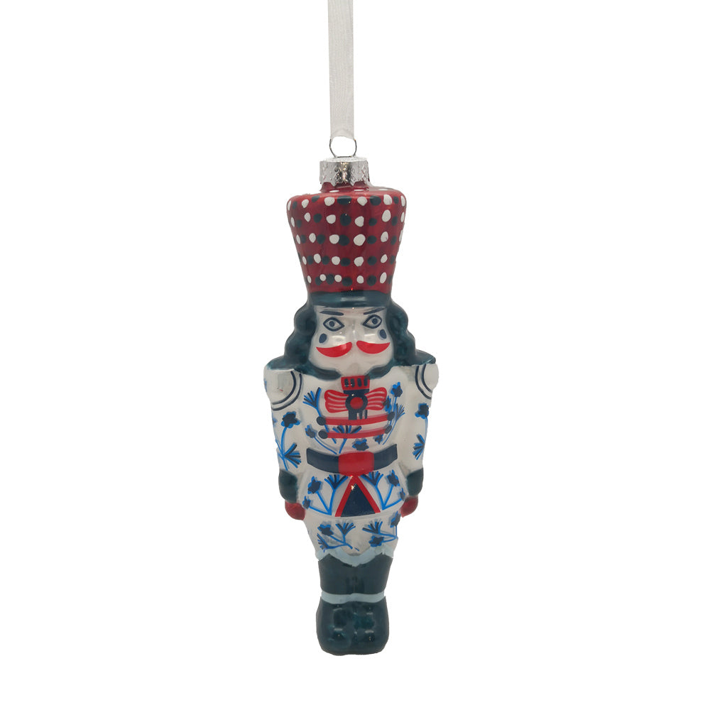 Red & Blue Nutcracker Ornament