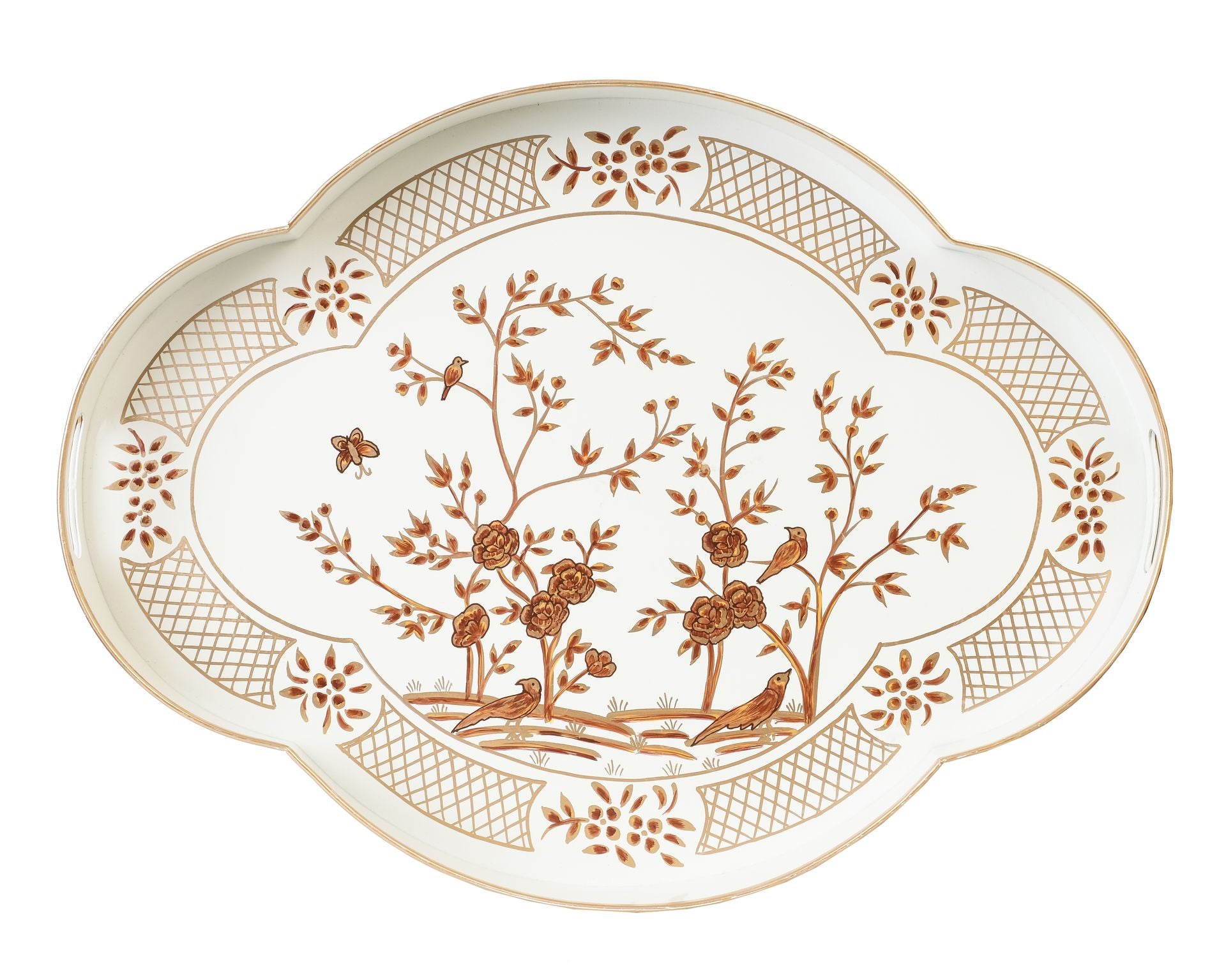 Ivory Scalloped Tray