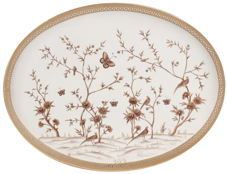 Ivory Round Pierced Tray