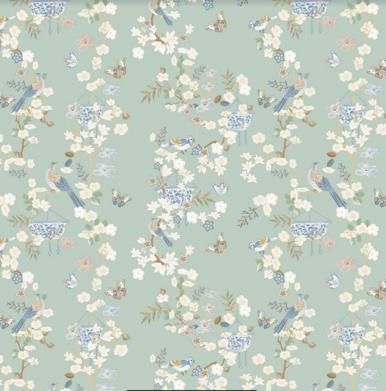 Pale Green Chinoiserie Gift Wrap