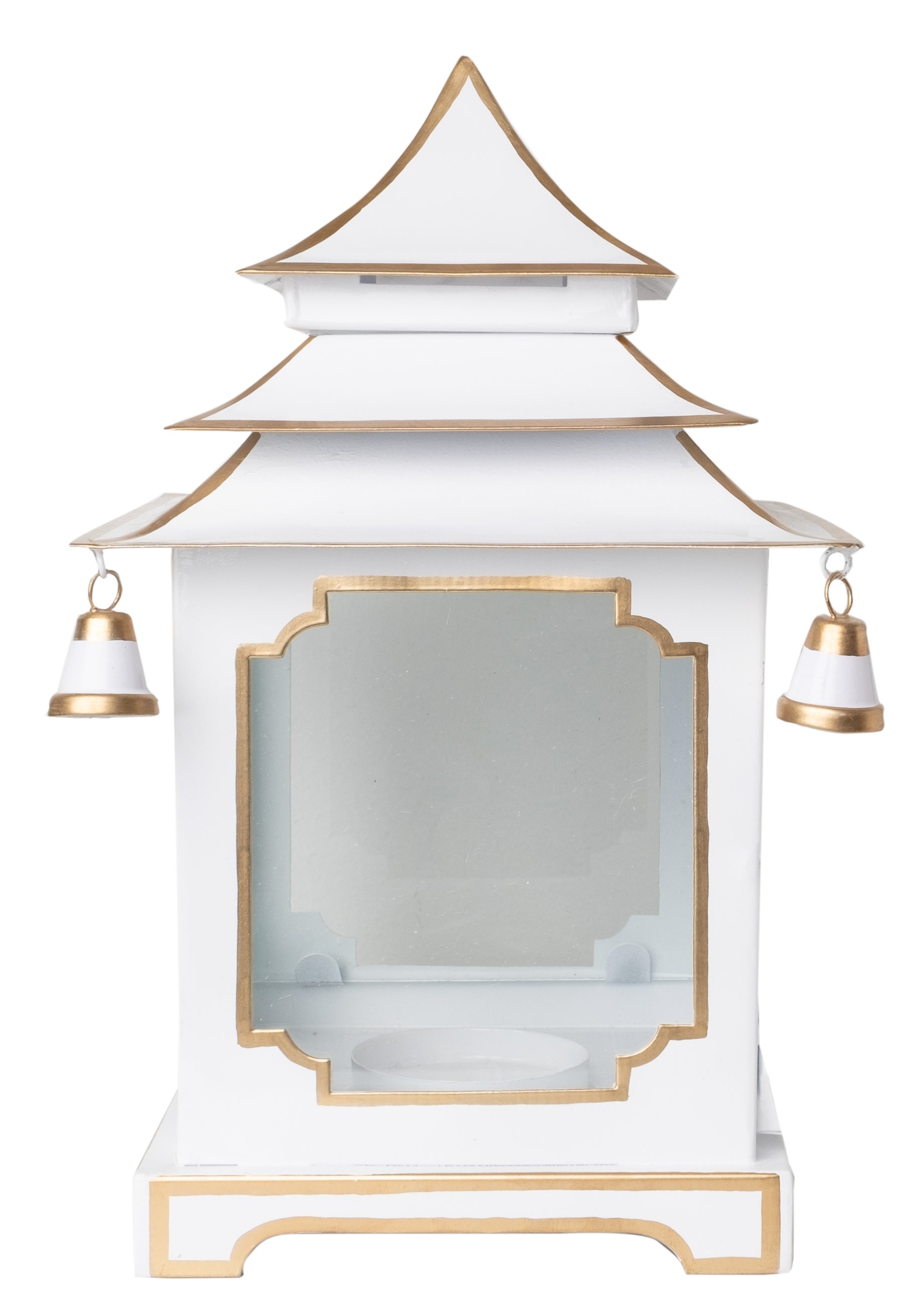 Incredible new large pagoda hurricane in elegant ivory/gold