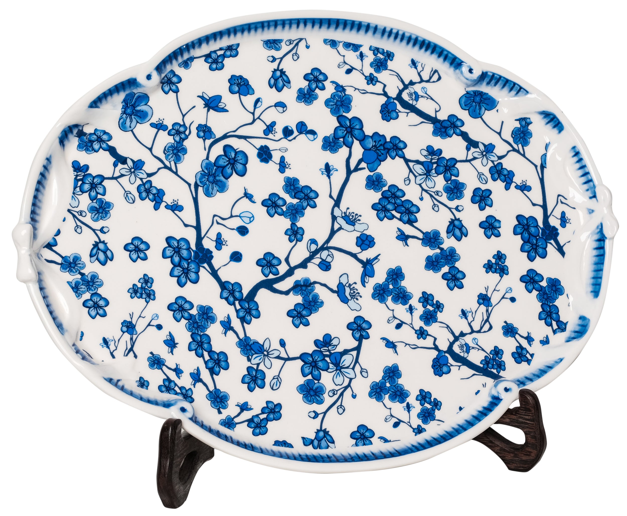 Cherry Blossom Scalloped Plate